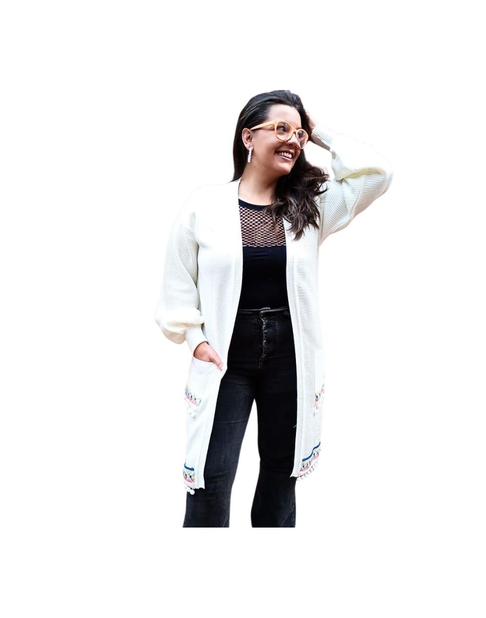 Cardigan creativa blanco