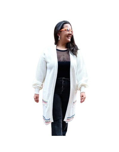 Cardigan creativa blanco