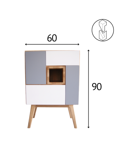 Mueble auxiliar zinco  legno colombia