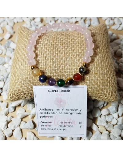 Pulsera de piedra natural 7 shakras