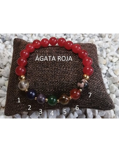 Pulsera de piedra natural 7 shakras