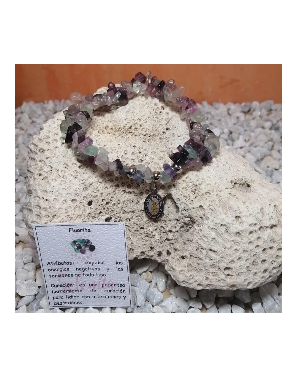 Pulsera de piedra natural picada