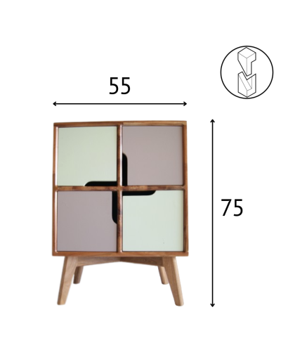 Mueble auxiliar 4p  legno colombia