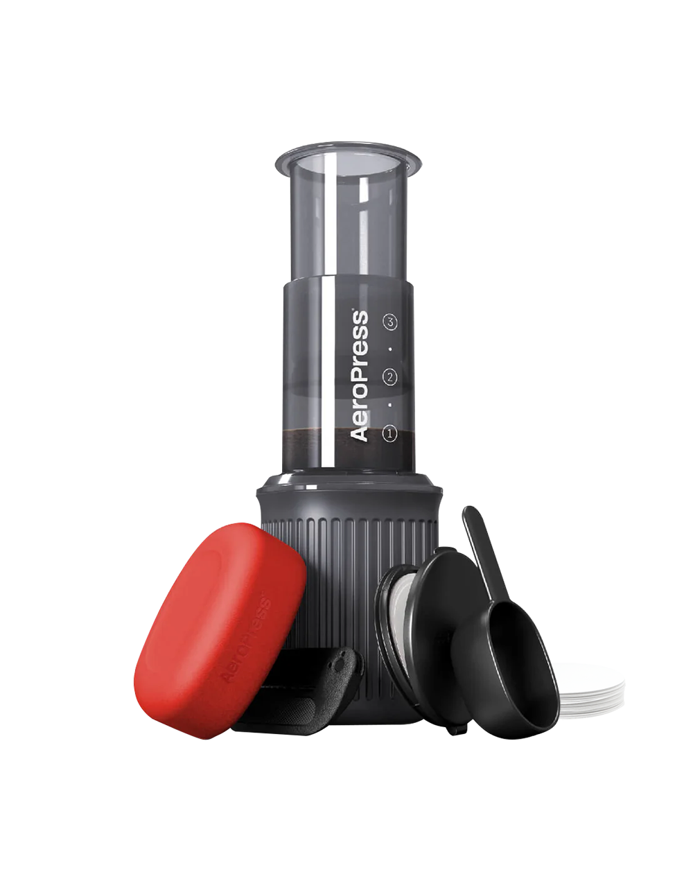 Aeropress go con 100 filtros