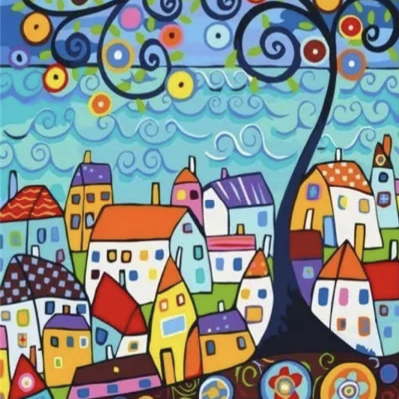 City Multicolor  Pintar por Numeros