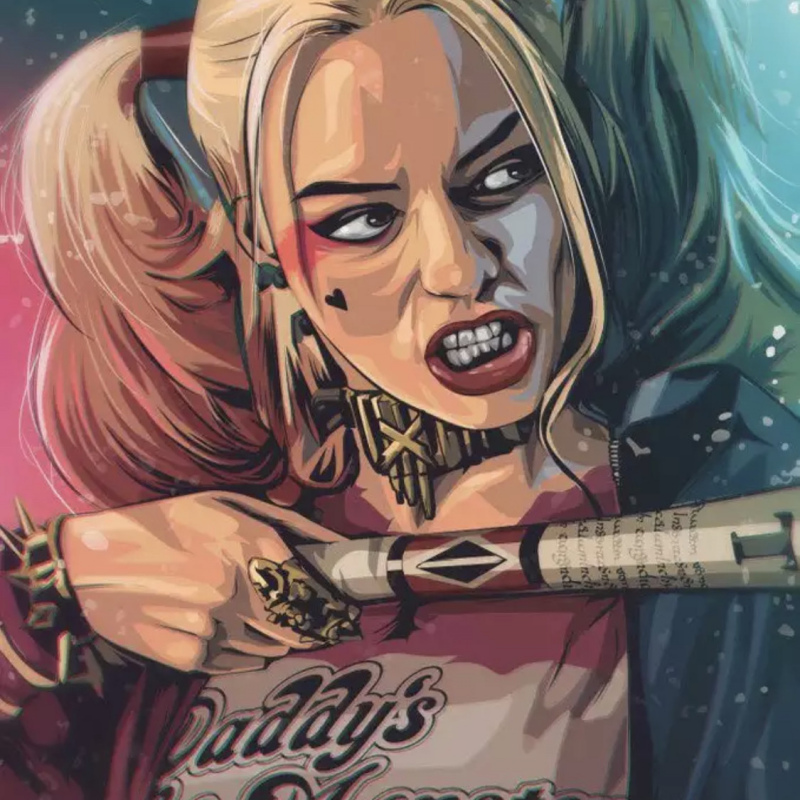 Harley Quinn 2  pintar por numeros 