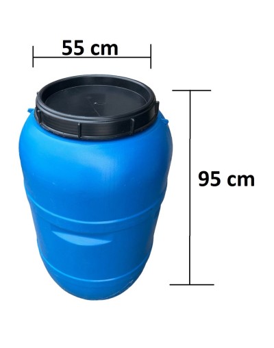 Caneca Plástica de 55 Galones Tapa rosca