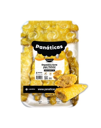 Empanada de maiz valluna (papa carne desmechada ) grande x 6 und
