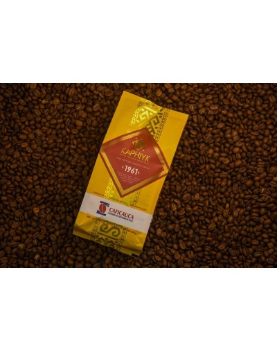cafe superior Kaphiyk 1961, 100 % colombiano, molido, tostion media fina, origen cauca, notas dulces panela, acidez media y cuer