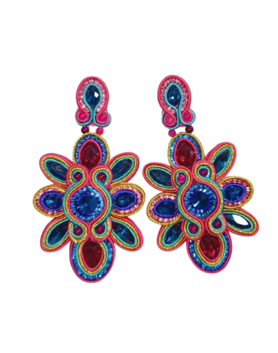 Aretes Flor Colorida