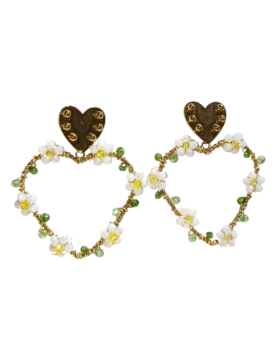 Aretes Flores De Cristal