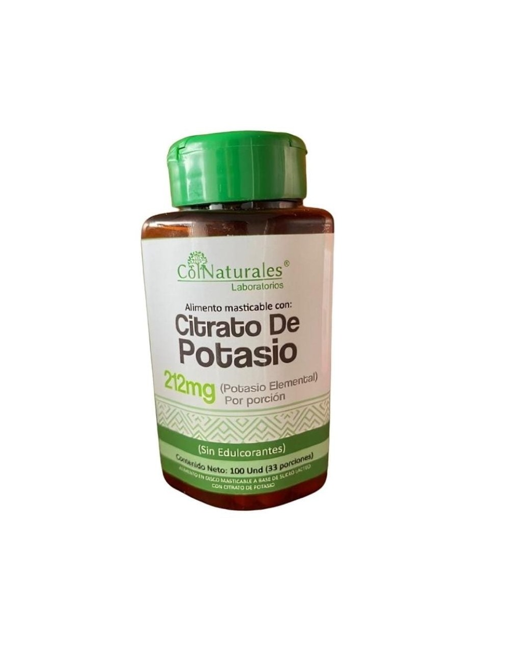 Citrato de potasio x 100 tabletas masticables