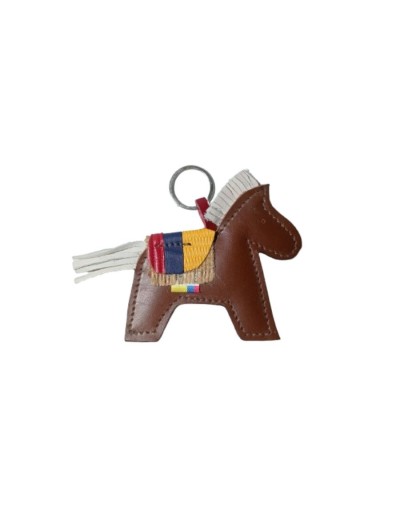 Llavero de Cuero Artesanal  Caballo - Sostenibilidad y Patrimonio Cultural