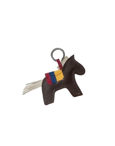 Llavero de Cuero Artesanal  Caballo - Sostenibilidad y Patrimonio Cultural