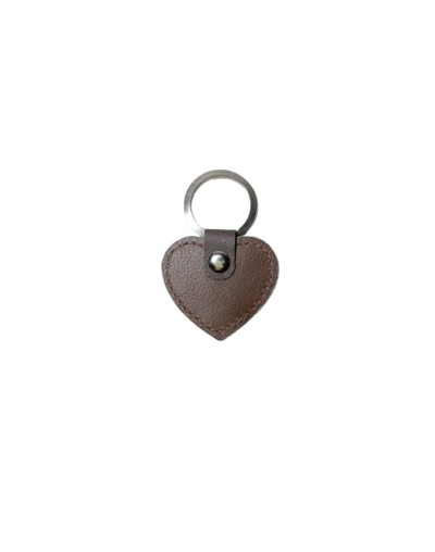 Llavero de Cuero Artesanal  Corazón - Sostenibilidad y Amor por el Medio Ambiente