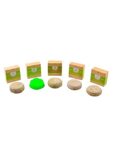 Shampoo solido para cabello normal a seco de avena, calendula, lavanda, romero y menta