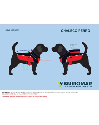 Chaleco Mediano para Perro con maletin adherible