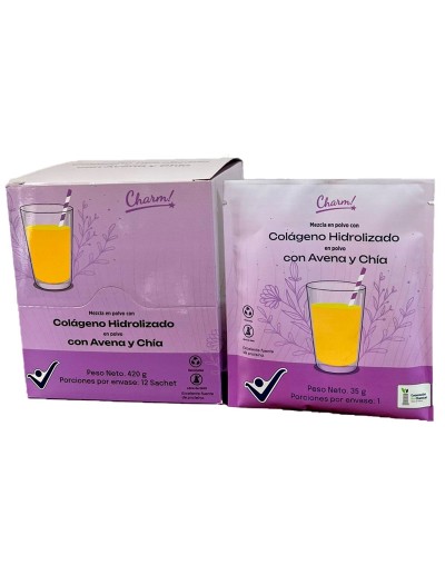 Display x 12 Sachets de Colágeno Hidrolizado con Avena y Chía X 420 g