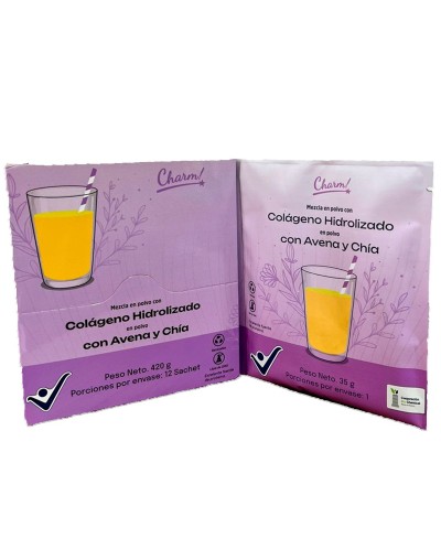 Display x 12 Sachets de Colágeno Hidrolizado con Avena y Chía X 420 g