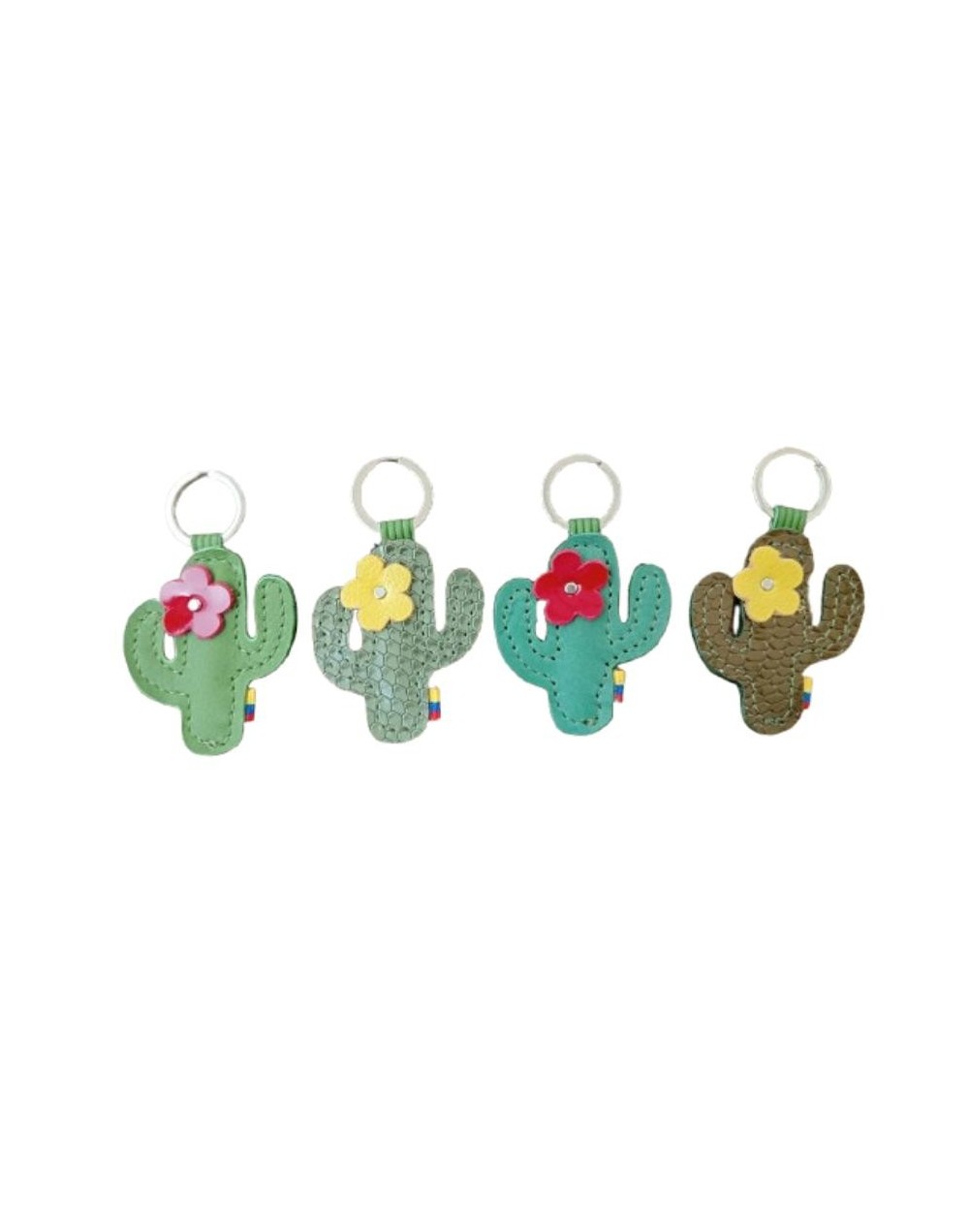 Llavero de Cuero Artesanal  Cactus - Sostenibilidad y Protección del Agua