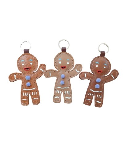 Llavero de Cuero Galleta de Jengibre: Sostenibilidad y Encanto en un Solo Accesorio