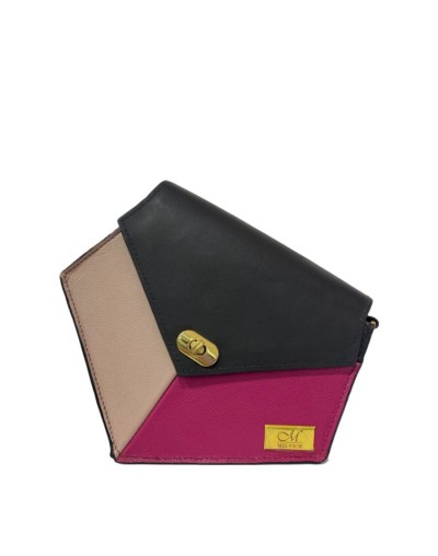 Bolso Zorro Negro-Rosa