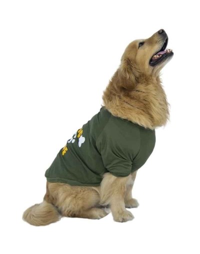 Camisetas para perros dog love -verde militar