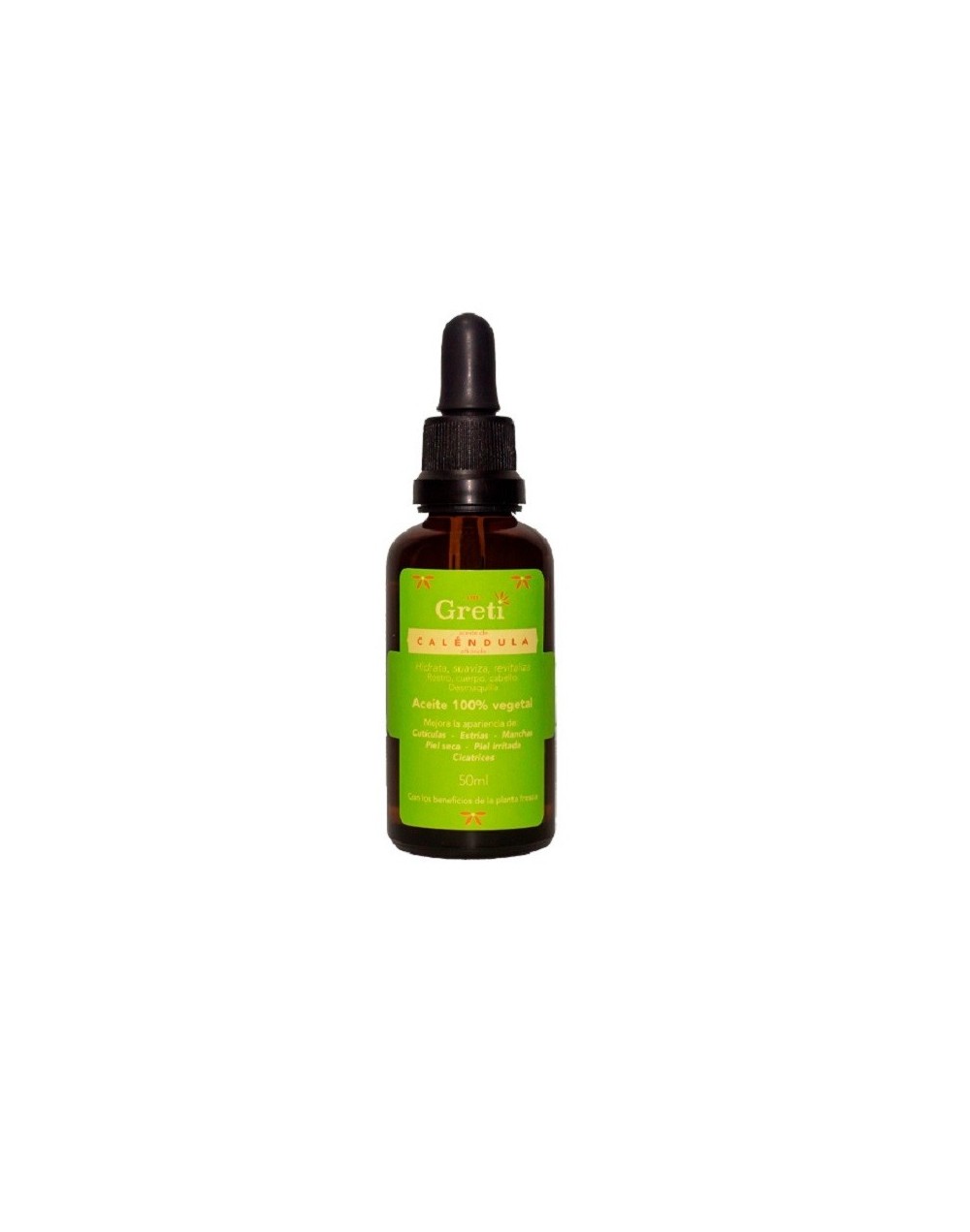 Aceite concentrado de caléndula 50 ml - 100% vegetal - greti 