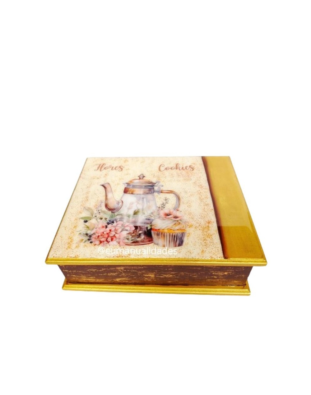 Caja seis divisiones flores cookies