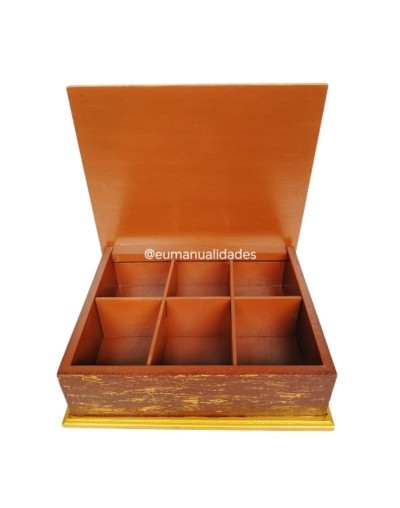 Caja seis divisiones flores cookies