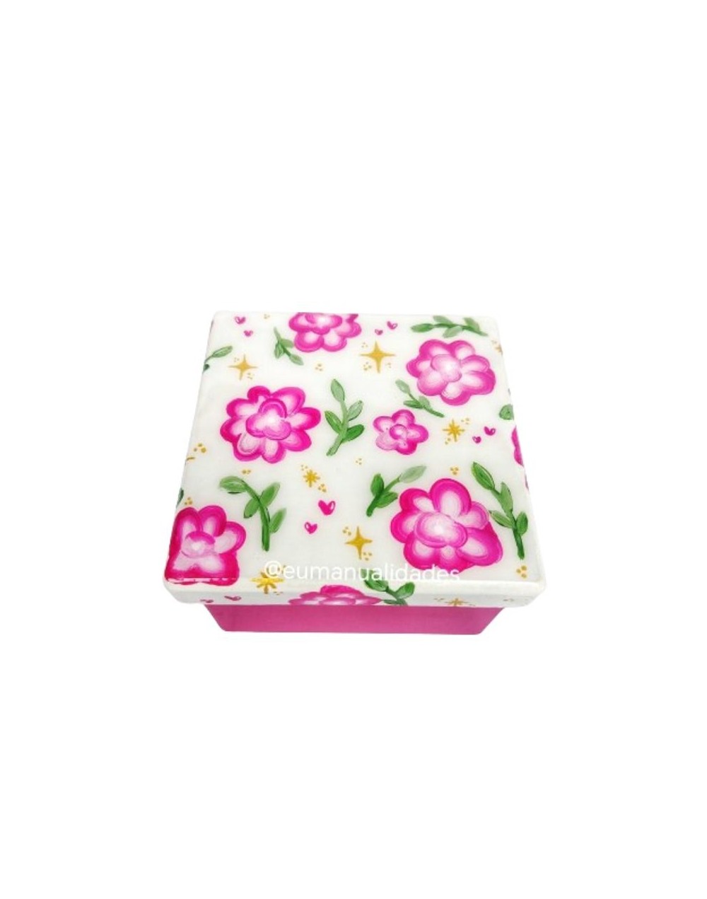 Caja pinceladas fucsia 