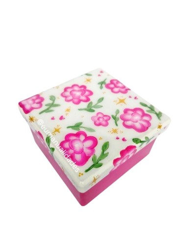Caja pinceladas fucsia 