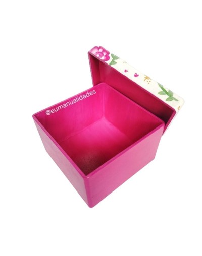 Caja pinceladas fucsia 