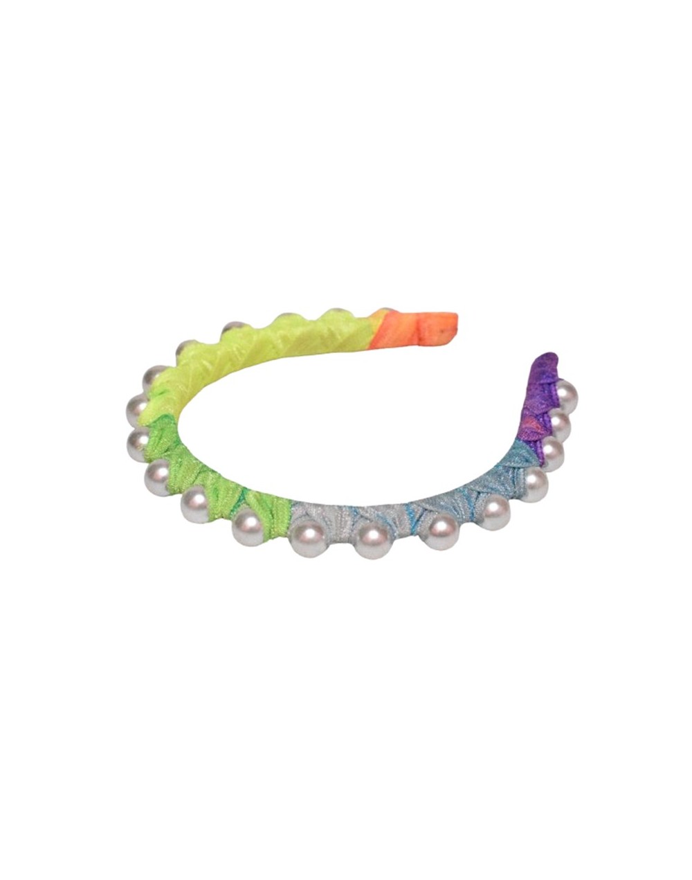 Tiara delgada LGBTIQ+ con Perlas color blanca