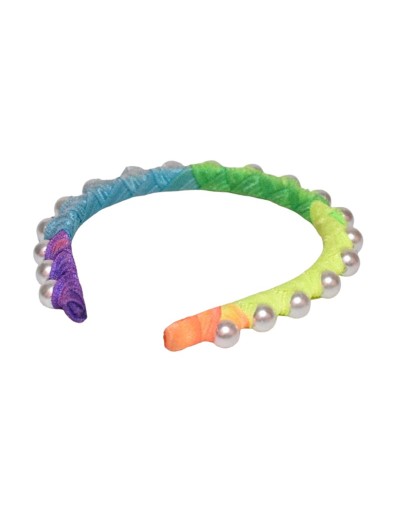 Tiara delgada LGBTIQ+ con Perlas color blanca