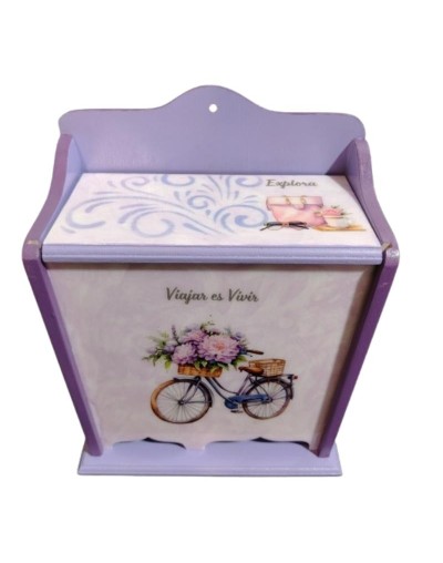 Dispensador bicicleta lila
