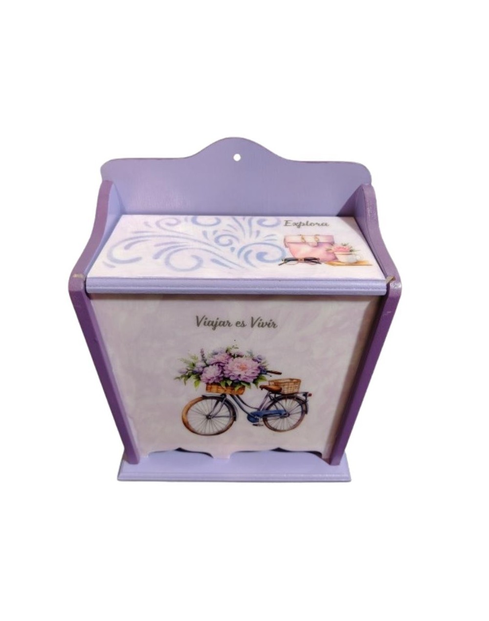 Dispensador bicicleta lila