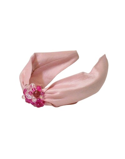 Balaca de Nudo bordada color Palo de rosas