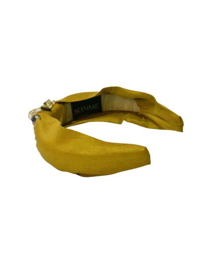 Balaca de Nudo bordada color Mostaza