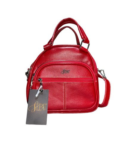 Mini Morral Cuero Rojo