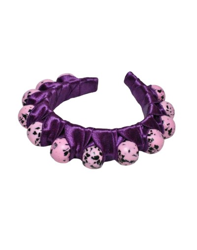 Tiara gruesa de color morado claro