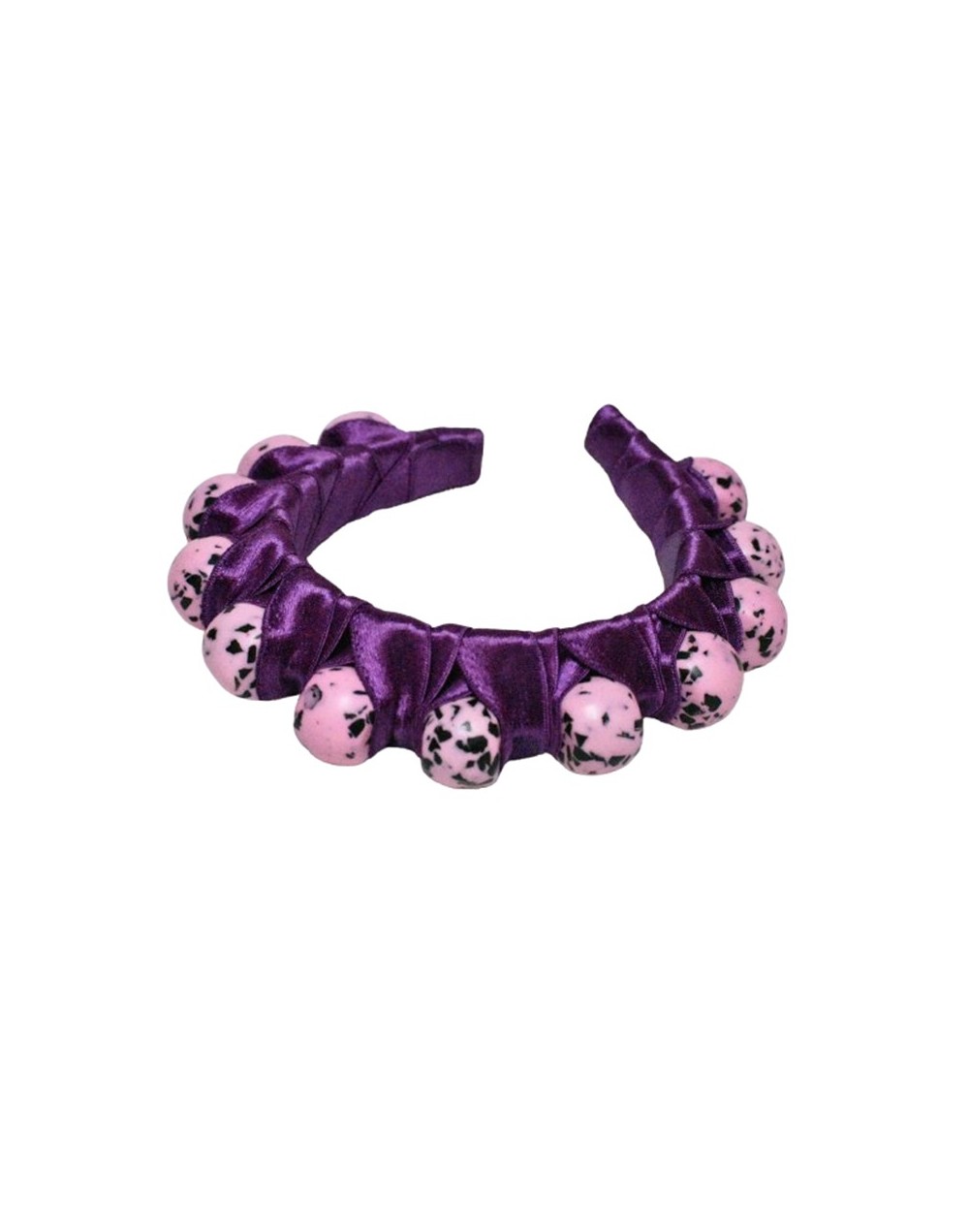 Tiara gruesa de color morado claro