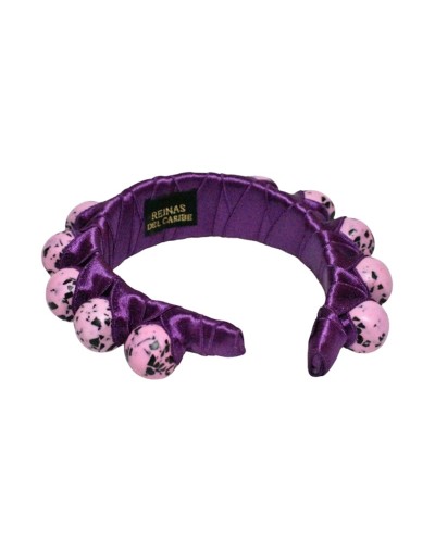 Tiara gruesa de color morado claro
