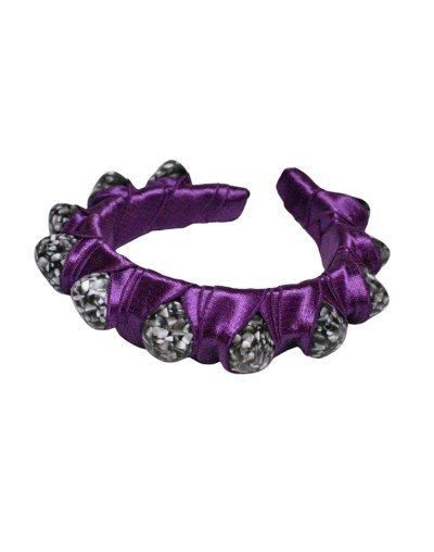 Tiara gruesa de color morado oscuro