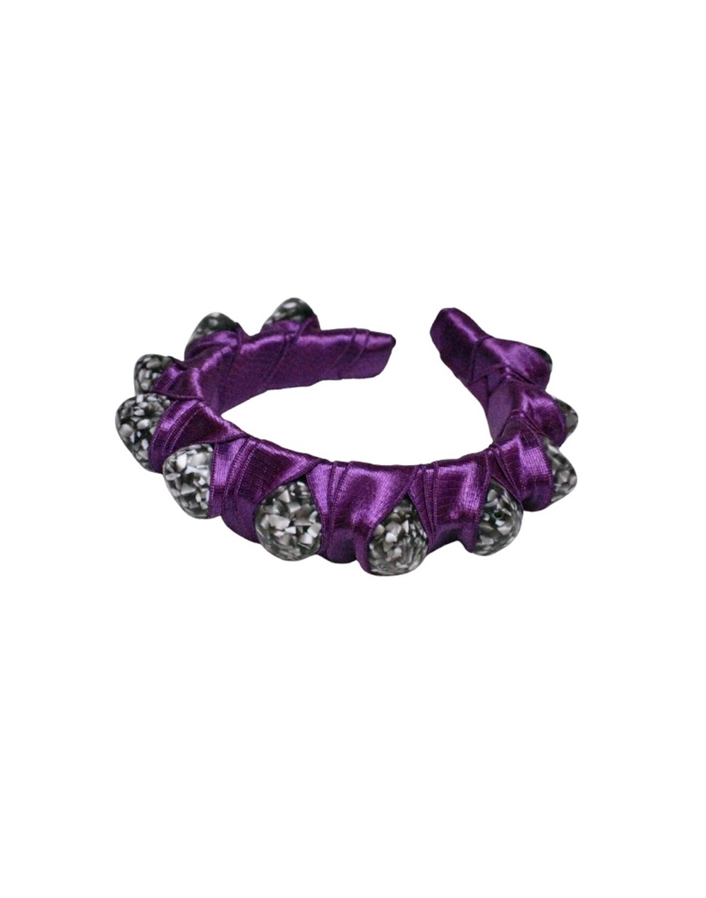 Tiara gruesa de color morado oscuro