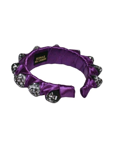 Tiara gruesa de color morado oscuro