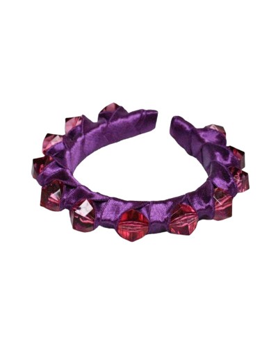 Tiara gruesa de color morado