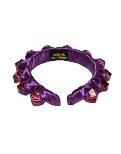 Tiara gruesa de color morado