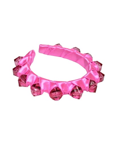 Tiara gruesa color rosado