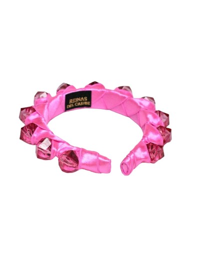 Tiara gruesa color rosado